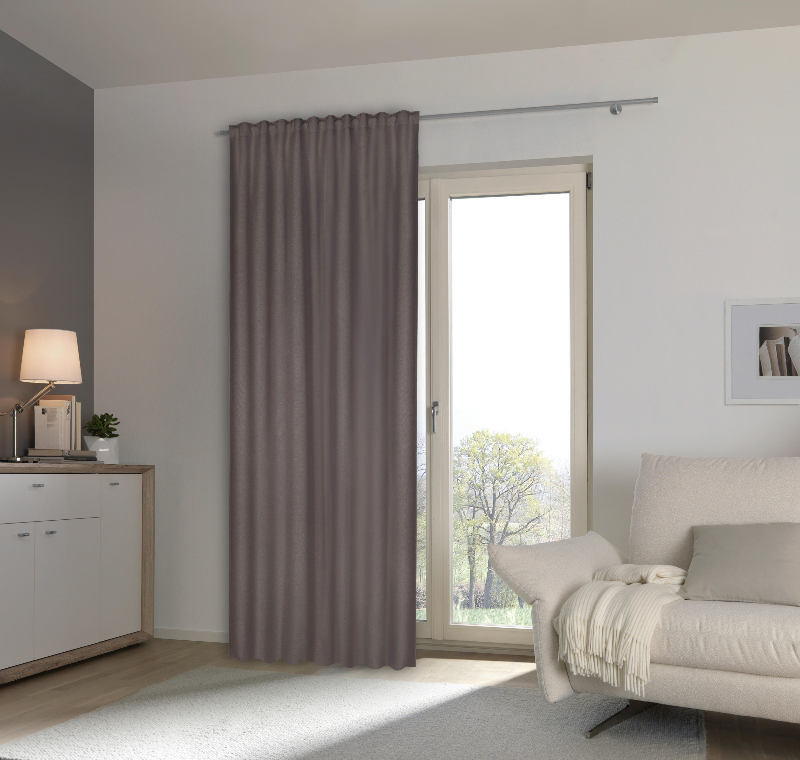 ZATEMŇOVACÍ ZÁVES, zatemnenie, 140/300 cm - hnedá, Konventionell, textil (140/300cm) - Esposa