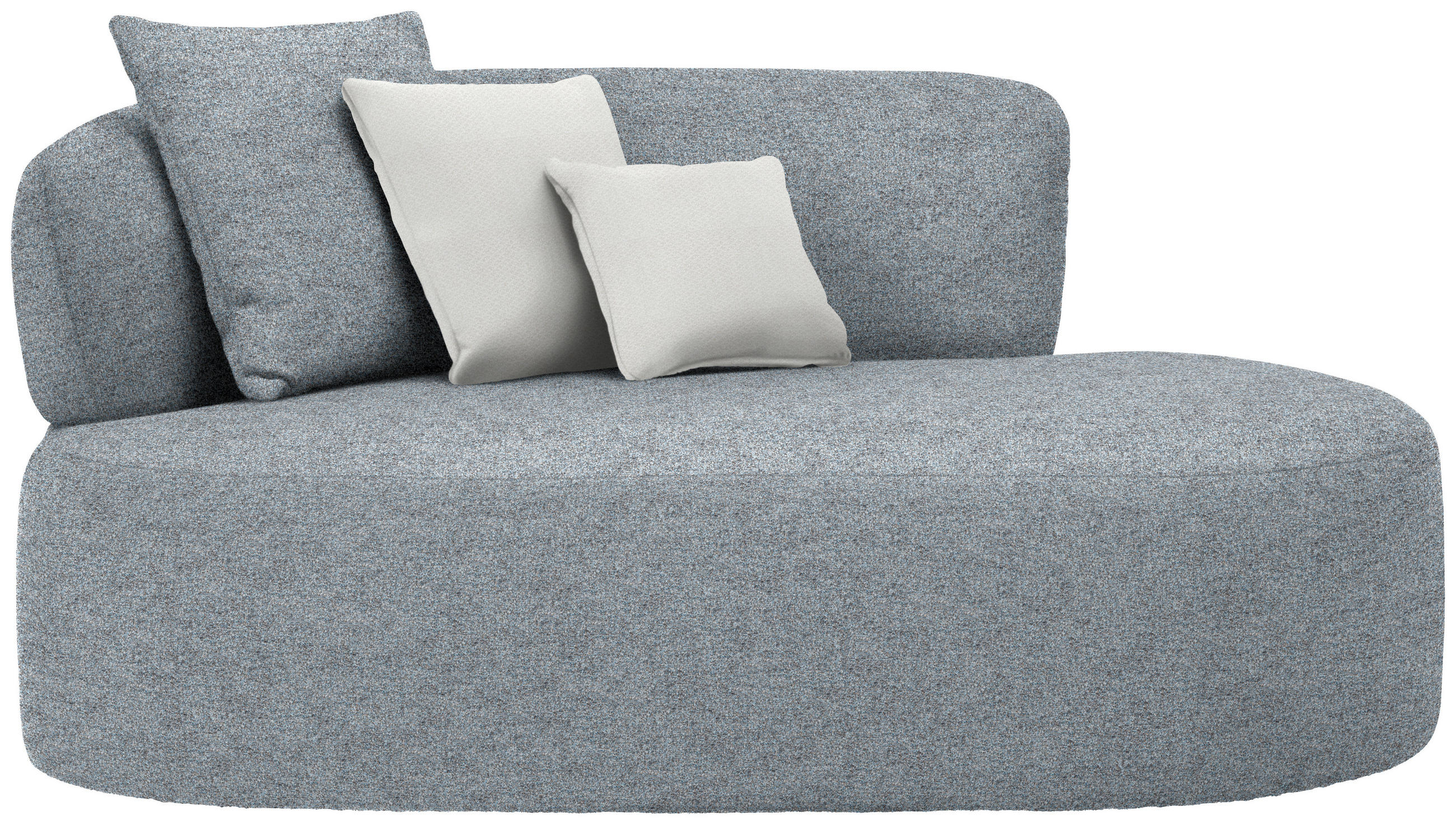 RÉCAMIERE in Chenille Beige, Graubraun  - Beige/Graubraun, MODERN, Kunststoff/Textil (166/86/105cm) - Hom`in
