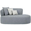 RÉCAMIERE in Chenille Beige, Graubraun  - Beige/Graubraun, MODERN, Kunststoff/Textil (166/86/105cm) - Hom`in