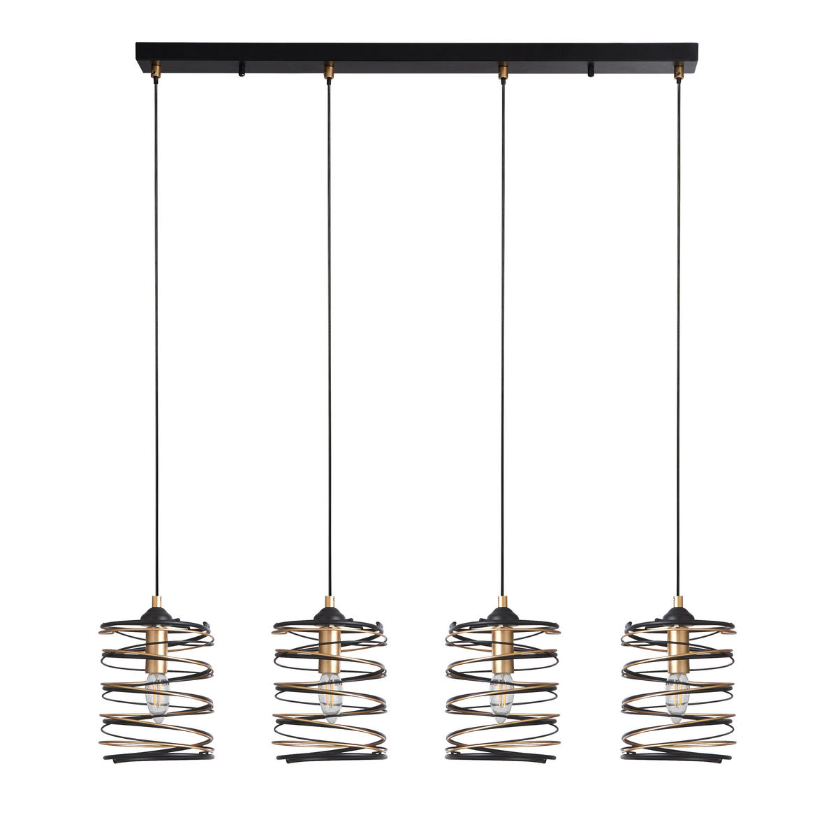 HÄNGELEUCHTE 91/110/16 cm  - Goldfarben/Schwarz, Design, Metall (91/110/16cm)