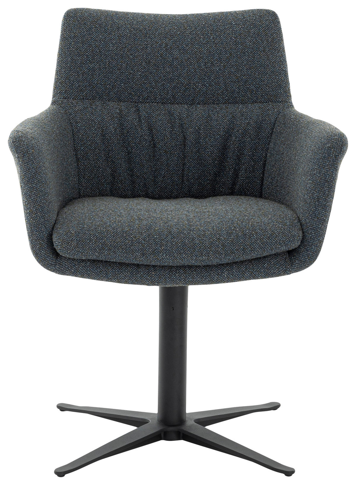 ARMLEHNSTUHL  in Eisen Webstoff  - Blau/Schwarz, Design, Textil/Metall (64/84/66cm) - Valdera