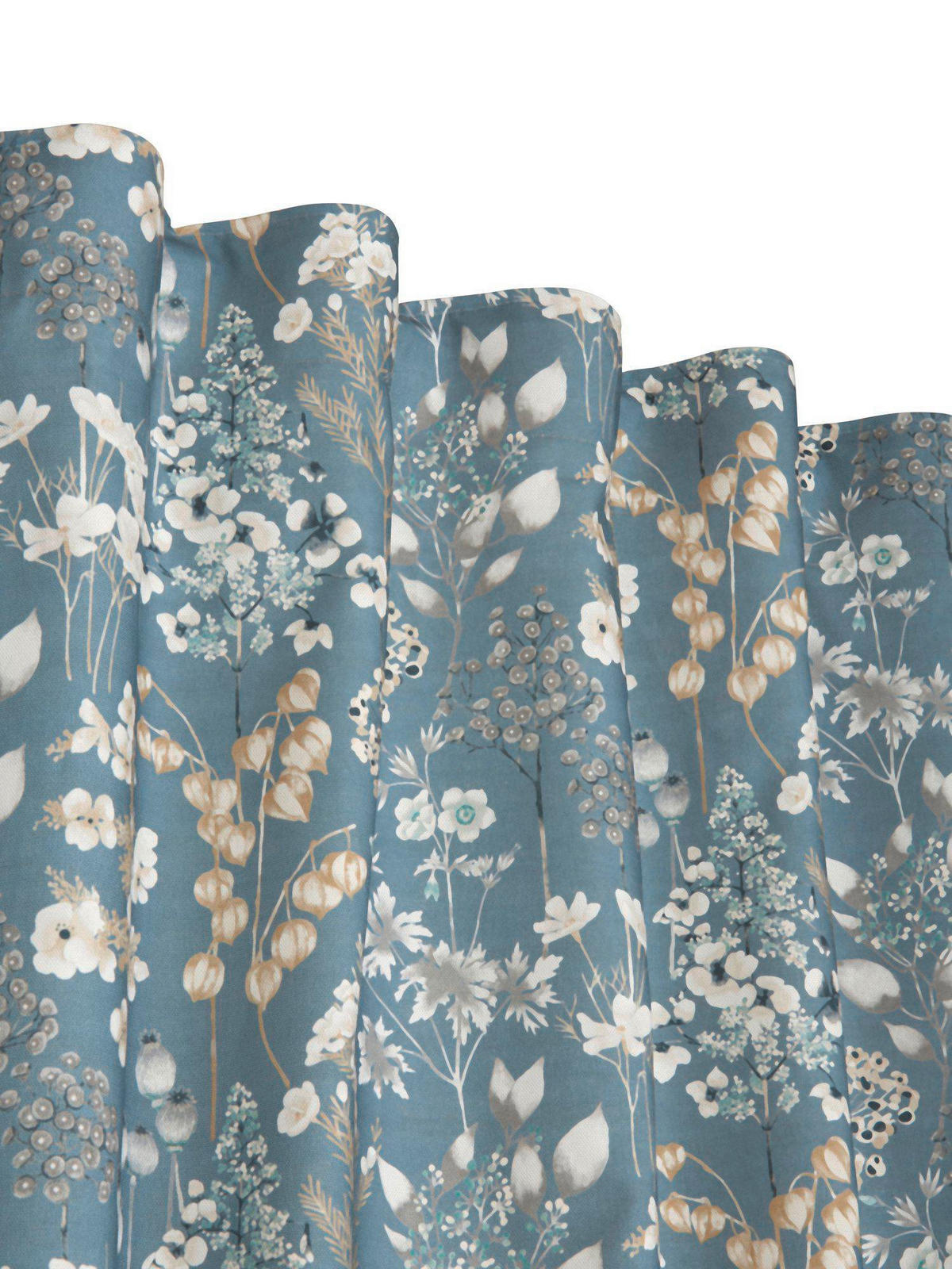 FERTIGVORHANG blickdicht  - Blau, Natur, Textil (135/280cm)