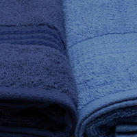 DUSCHTUCHSET Blau, Hellblau, Dunkelblau 4-teilig  - Blau/Dunkelblau, Basics, Textil (70/140cm)