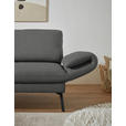 ECKSOFA  in Flachgewebe Dunkelgrau  175-224/255-365 cm  - Dunkelgrau/Schwarz, Design, Textil/Metall (175-224/255-365cm) - Dieter Knoll