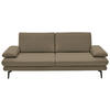 3-SITZER-SOFA in Leder Beige  - Beige/Schwarz, Design, Leder/Metall (222/86/104cm) - Dieter Knoll
