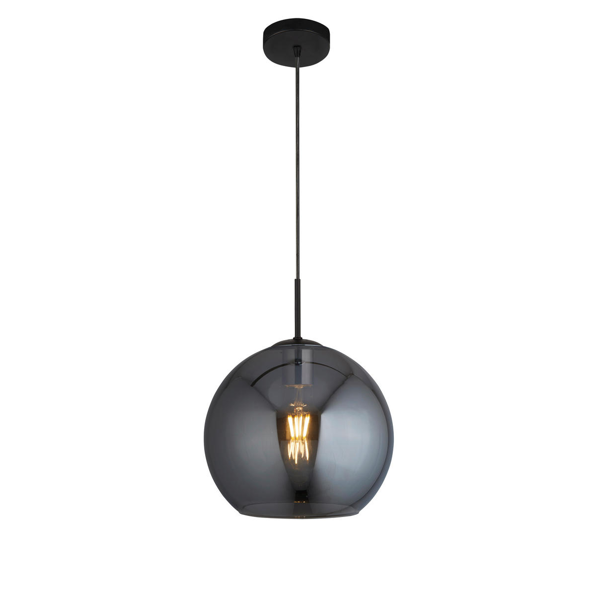 VISEČA SVETILKA  Amsterdam      30/120 cm      E27 - črna, Design, kovina/steklo (30/120cm)