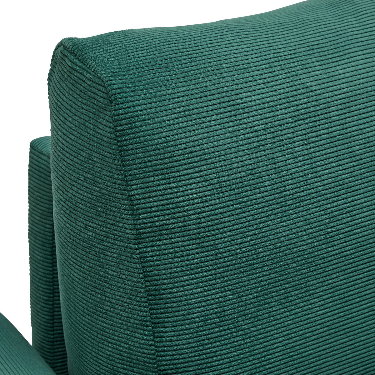 2-SITZER-SOFA Cord Dunkelgrün  - Dunkelgrün/Schwarz, Modern, Holz/Textil (150/85/92cm) - MID.YOU