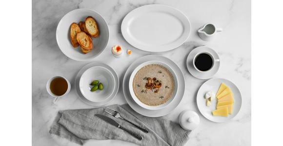 KOMBISERVICE 100-teilig  - Weiß, Basics, Keramik - Novel