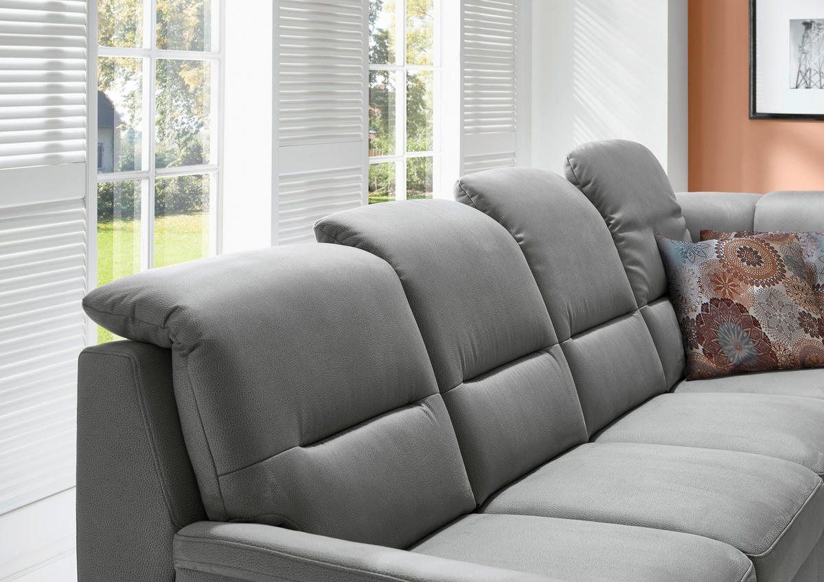 ROHOVÁ SEDACIA SÚPRAVA, textil, sivá - čierna/sivá, Konventionell, drevo/textil (245/303cm) - Beldomo Comfort