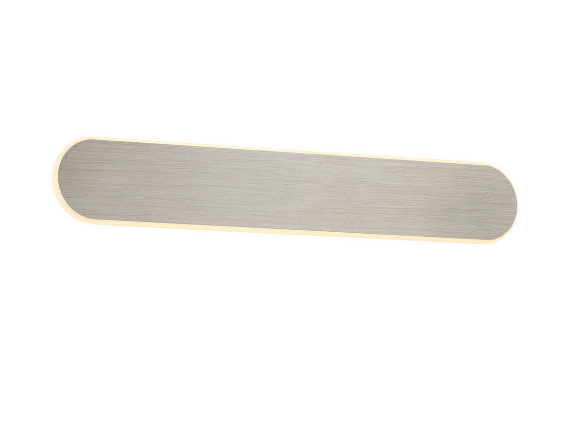 ZIDNA LED LAMPA - boja nikla/bela, Dizajnerski, metal/plastika (8/50cm)