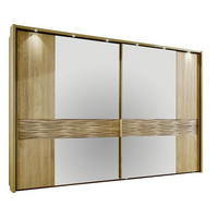 DULAP CU UȘI CULISANTE in culoare lemn stejar  - culoare lemn stejar, Modern, sticlă/material pe bază de lemn (250/217/67cm) - Dieter Knoll