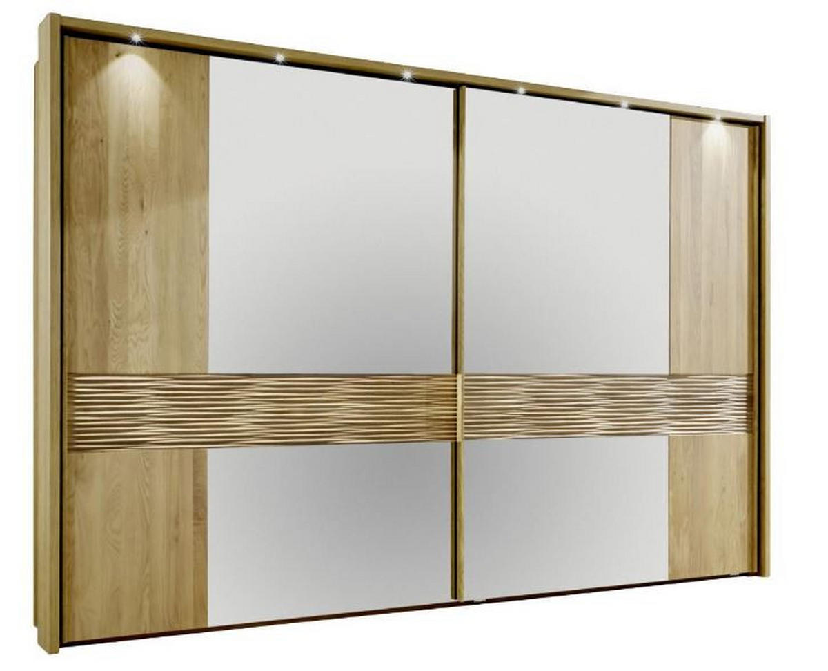 DULAP CU UȘI CULISANTE in culoare lemn stejar  - culoare lemn stejar, Modern, sticlă/material pe bază de lemn (250/217/67cm) - Dieter Knoll