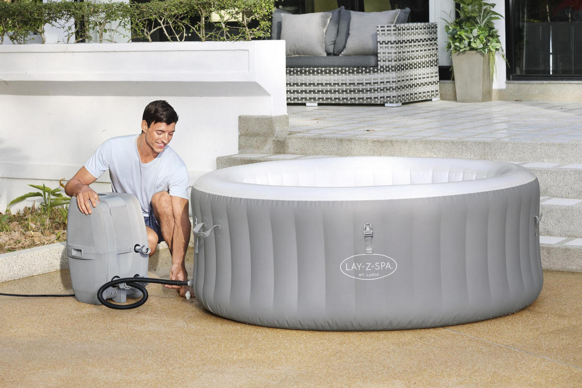 WHIRLPOOL ST. LUCIA 60037 170/66 cm  - Weiß/Grau, Trend, Kunststoff (170/66cm) - Bestway