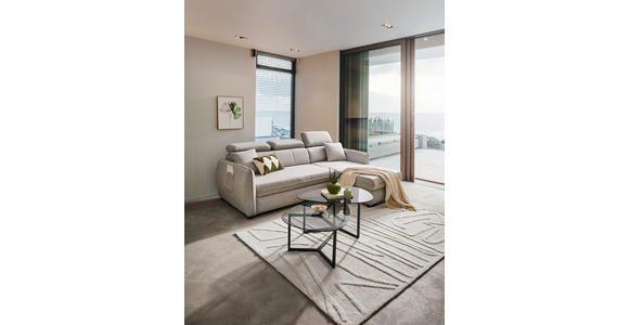 ECKSOFA  in Flachgewebe Grau  - Schwarz/Grau, MODERN, Kunststoff/Textil (182/237cm) - Carryhome