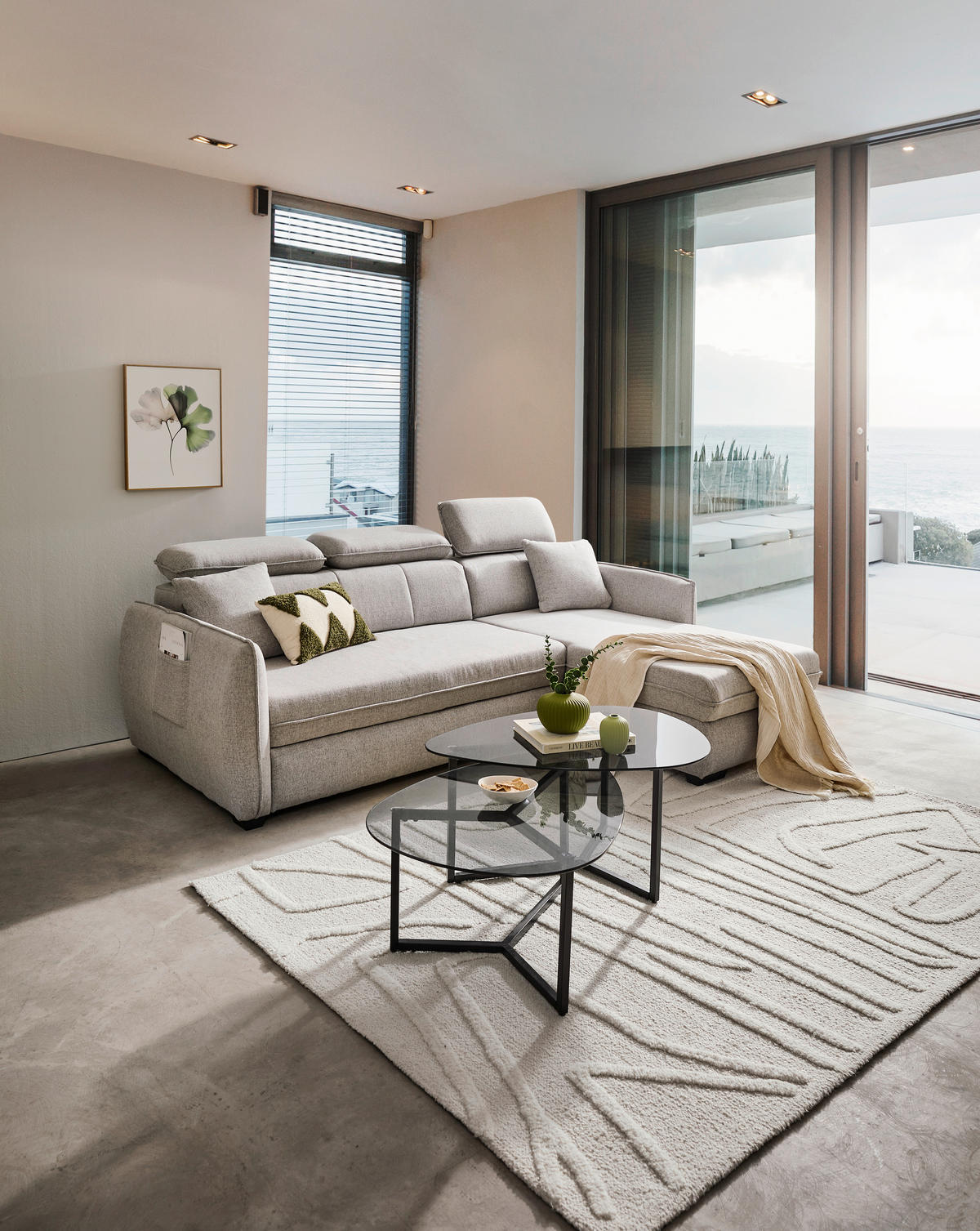 ECKSOFA in Flachgewebe Grau  - Schwarz/Grau, Modern, Kunststoff/Textil (182/237cm) - Carryhome