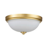 BADEZIMMER-DECKENLEUCHTE Elstead Malibu 33.5/15.6 cm   - Messingfarben, KONVENTIONELL, Glas/Metall (33.5/15.6cm) - Elstead Lighting