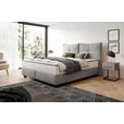 BOXSPRINGBETT  in Grau  - Schwarz/Grau, Design, Leder/Holzwerkstoff (180cm) - Esposa