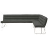 ECKBANK 284/184 cm Flachgewebe Grau, Edelstahlfarben   - Edelstahlfarben/Grau, Design, Textil/Metall (284/184cm) - Dieter Knoll