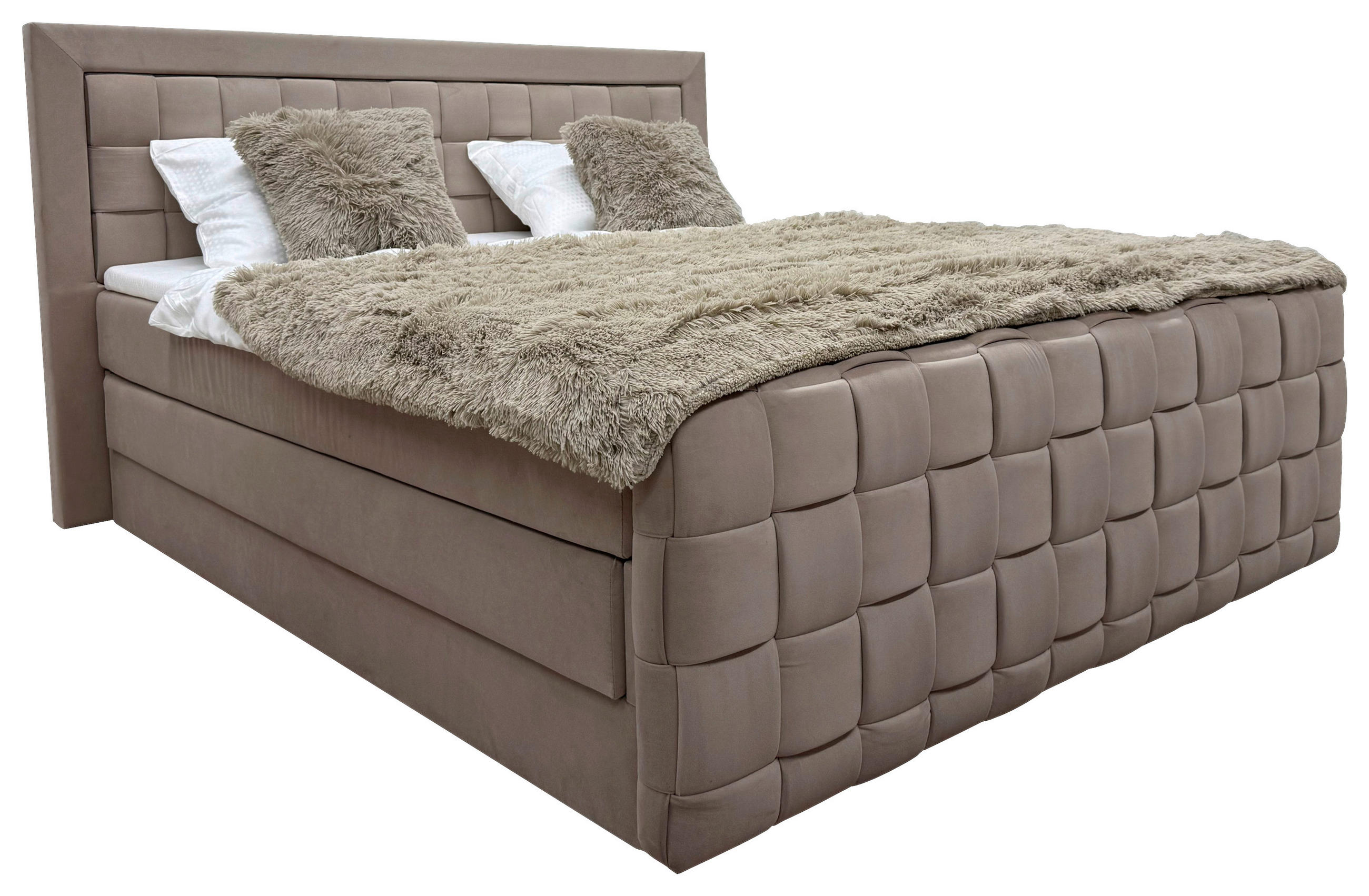 POSTEL BOXSPRING, 140/200 cm, béžová - béžová, Moderní, textil (140/200cm) - Livetastic