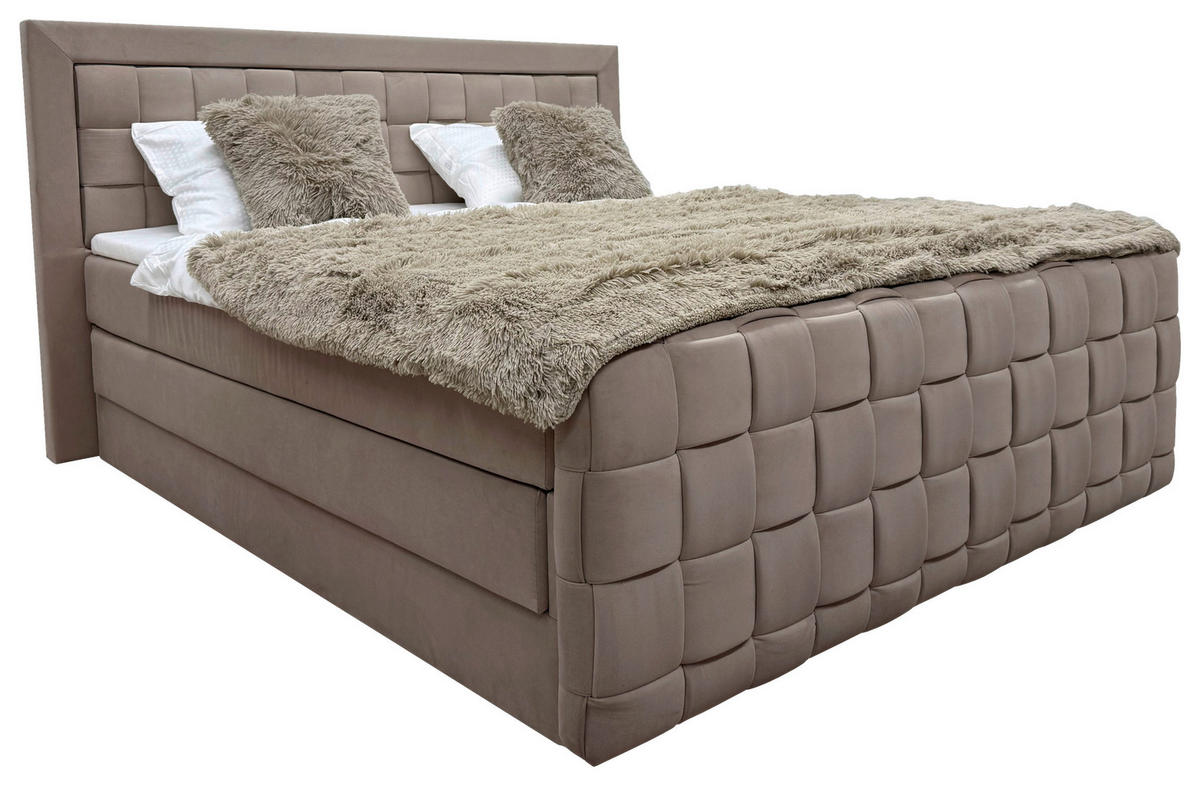 POSTEL BOXSPRING, 180/200 cm, béžová - béžová, Moderní, textil (180/200cm) - Livetastic
