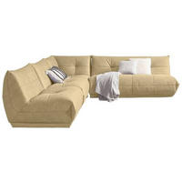HÖRNSOFFA i läderimitation beige  - beige, Trend, textil (315/285cm) - Livetastic