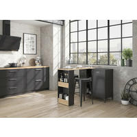 BARTISCH rechteckig Schwarz  - Schwarz, Trend, Holzwerkstoff (115/93/45cm) - MID.YOU