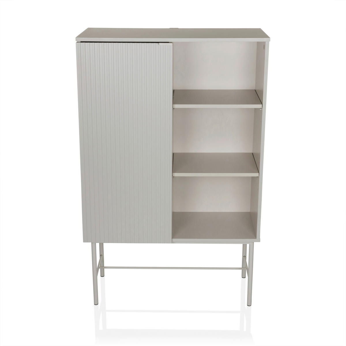 REGAL  82/130/35 cm Grau  - Grau, MODERN, Holzwerkstoff/Metall (82/130/35cm) - MID.YOU