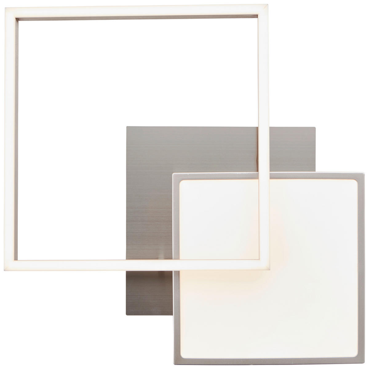 LED-DECKENLEUCHTE     - Nickelfarben, Design, Kunststoff/Metall (6,4/40/40cm) - Brilliant
