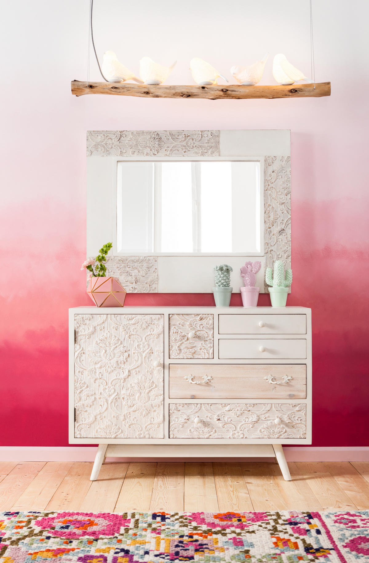 HÄNGELEUCHTE 120/120/15 cm   - Naturfarben/Weiß, LIFESTYLE, Holz/Keramik (120/120/15cm) - Kare-Design