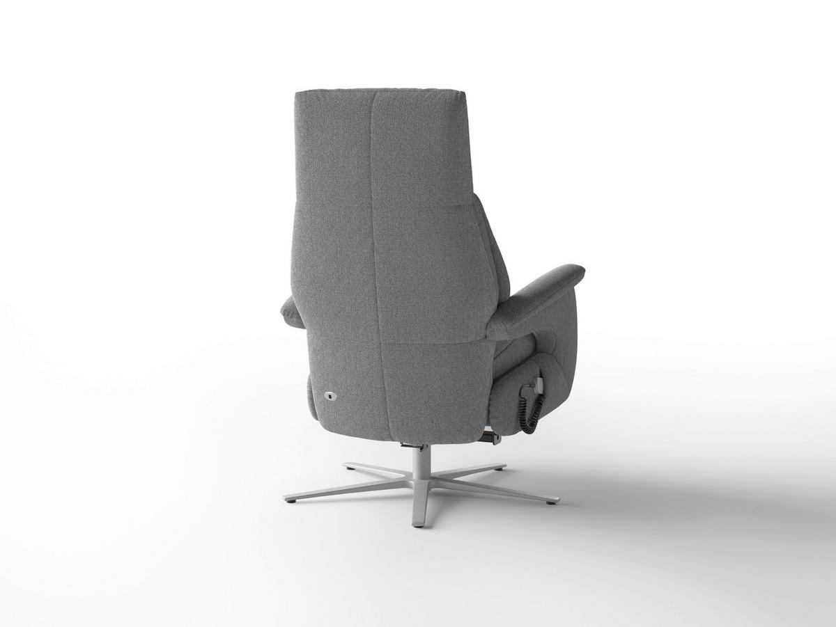 RELAXSESSEL in Textil Anthrazit  - Anthrazit/Silberfarben, Basics, Textil/Metall (75/110/85cm) - Sit & More