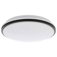 LED-WANDLEUCHTE - Schwarz/Weiß, Basics, Kunststoff/Metall (34/6cm) - Eglo