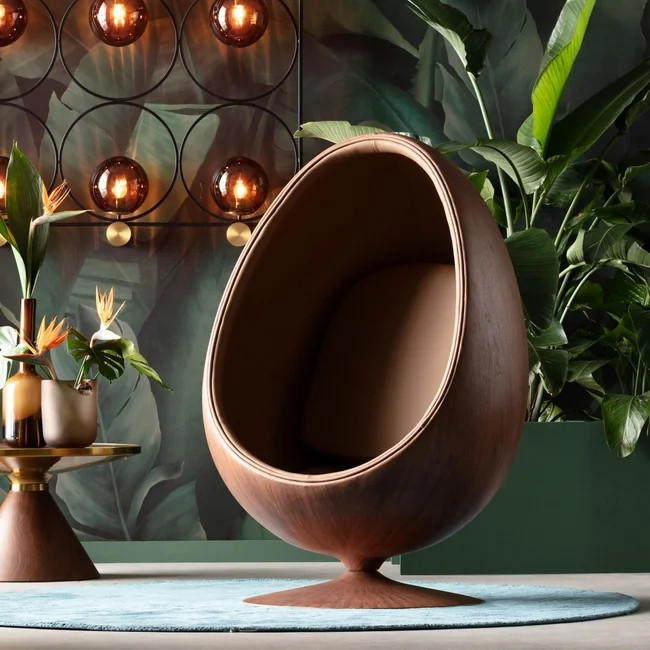 SESSEL in beschichtet Braun, Walnussfarben  - Walnussfarben/Braun, Design, Kunststoff/Textil (89/134/77cm) - Kare-Design