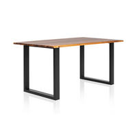 ESSTISCH in Holz 120/80/77 cm  - Cognac/Schwarz, MODERN, Holz/Metall (120/80/77cm) - Livetastic
