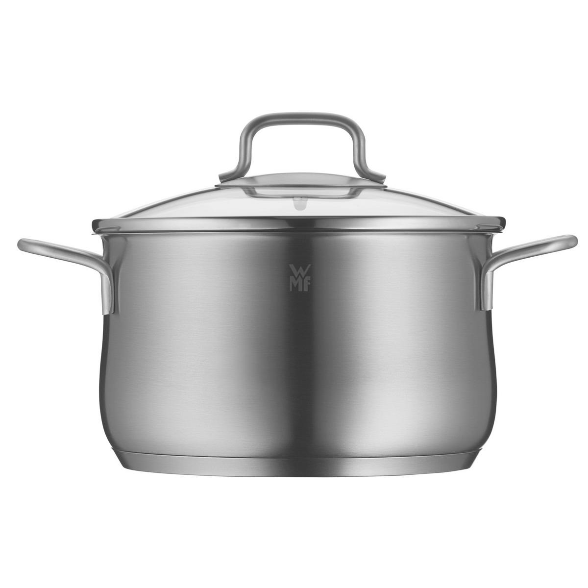 KOCHTOPFSET Brillant 4-teilig  - Edelstahlfarben, Basics, Glas/Metall - WMF