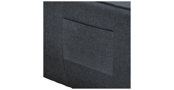 ECKSOFA Dunkelgrau Flachgewebe  - Dunkelgrau/Schwarz, MODERN, Kunststoff/Textil (182/237cm) - Carryhome