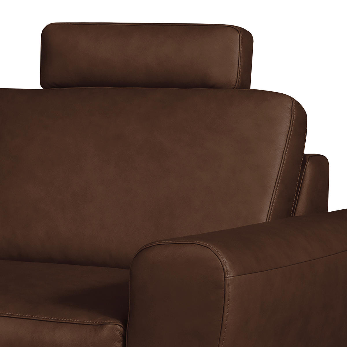 ECKSOFA in Echtleder Dunkelbraun  - Chromfarben/Dunkelbraun, Design, Leder/Metall (250/273cm) - Livetastic