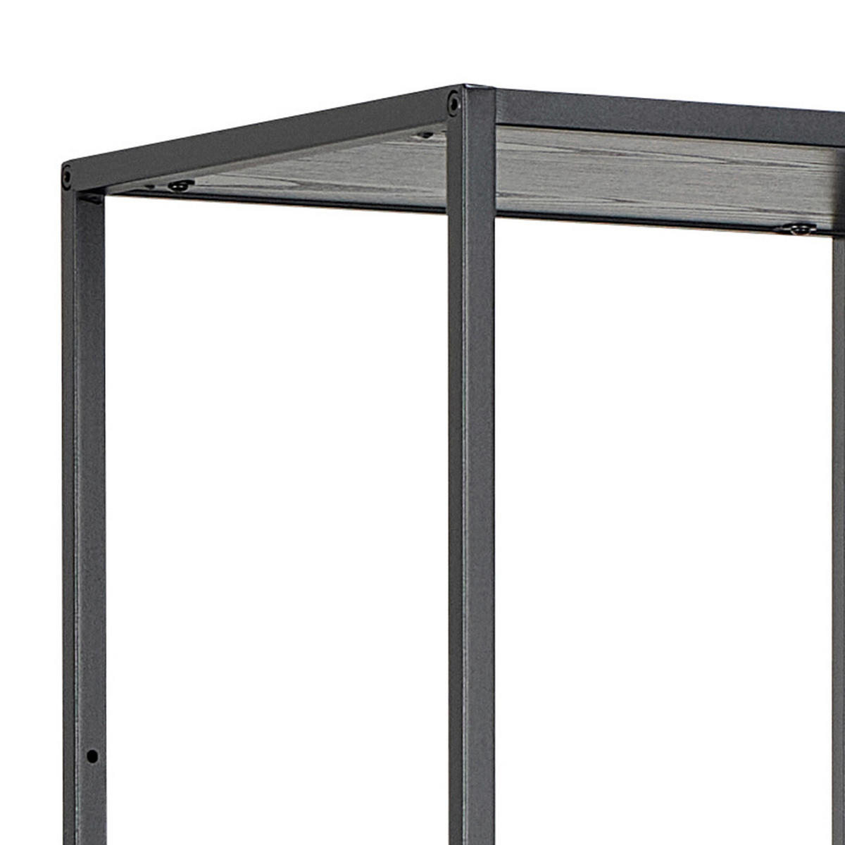 REGAL Schwarz, Eschefarben  - Eschefarben/Schwarz, MODERN, Holzwerkstoff/Metall (77/185/35cm)