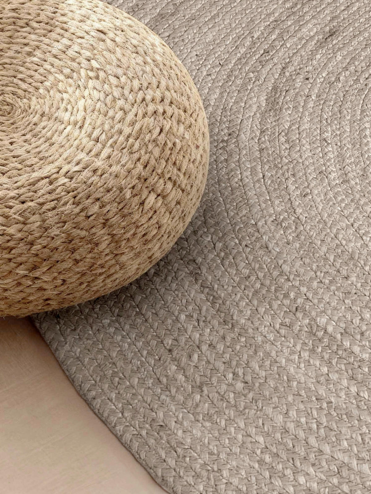 JUTETEPPICH 160/230 cm Jute Braided Greige oval  - Greige, Basics, Textil (160/230cm) - Hanse Home