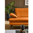 ECKSOFA in Echtleder Orange  308/195 cm  - Schwarz/Orange, Design, Leder/Metall (308/195cm) - Dieter Knoll
