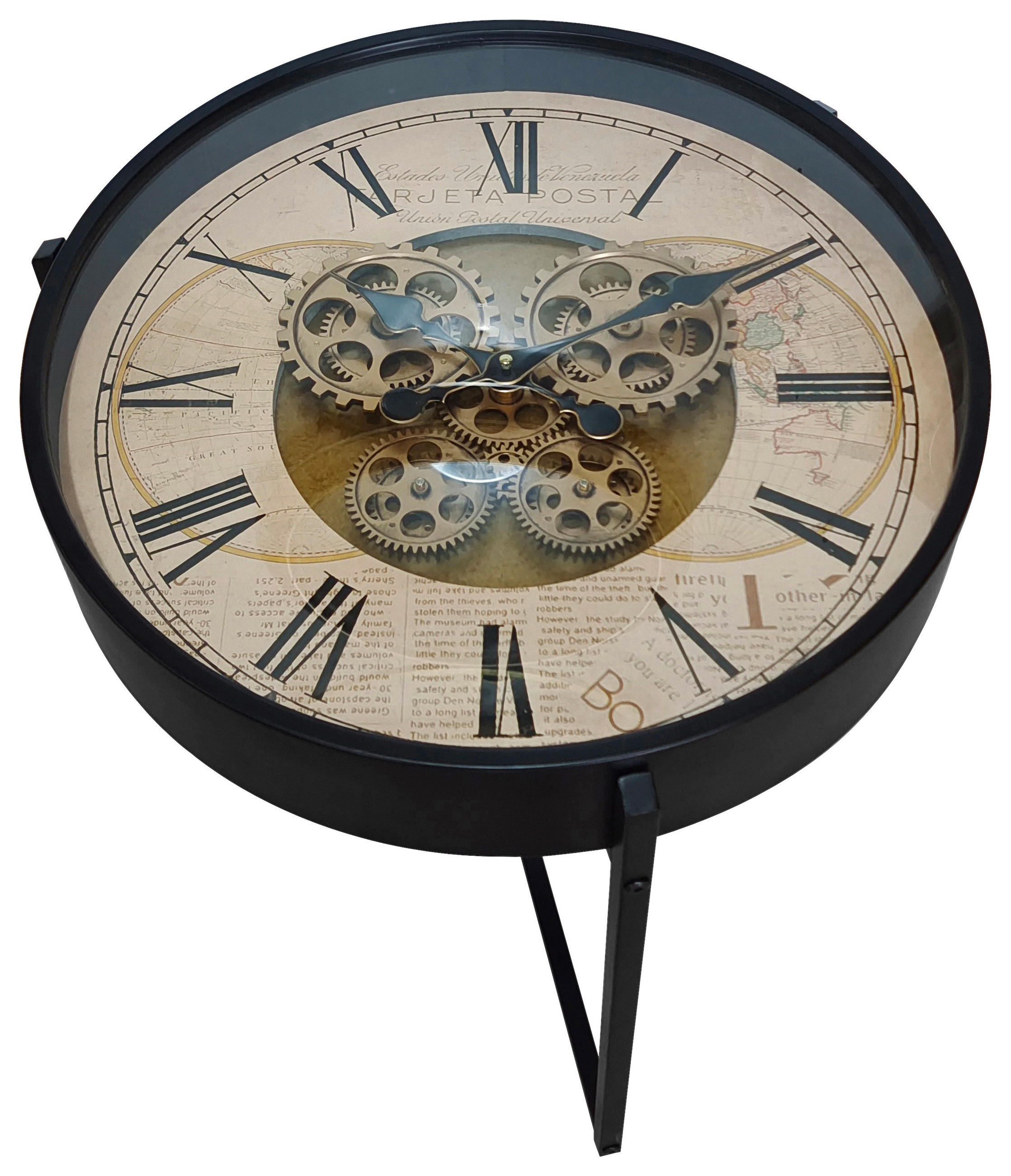 Couchtisch Rund Glas / Metall Time 2 Schwarz