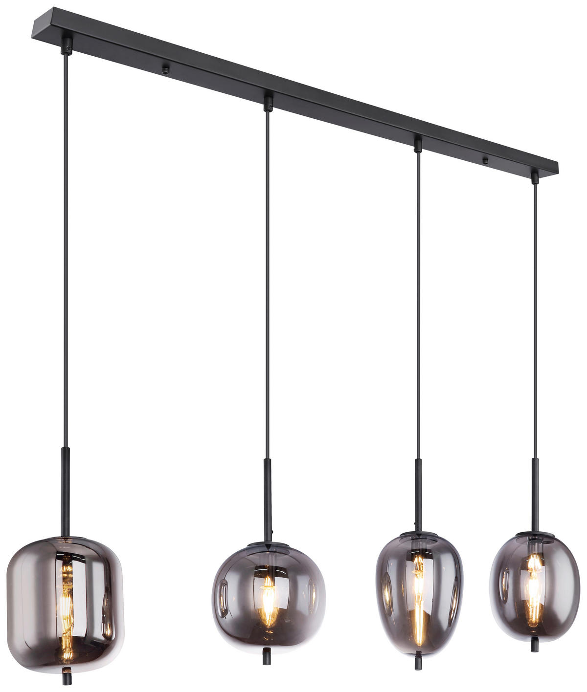 VISEČA SVETILKA     100/18,5/120 cm         E14 - siva/črna, Design, kovina/steklo (100/18,5/120cm) - Globo