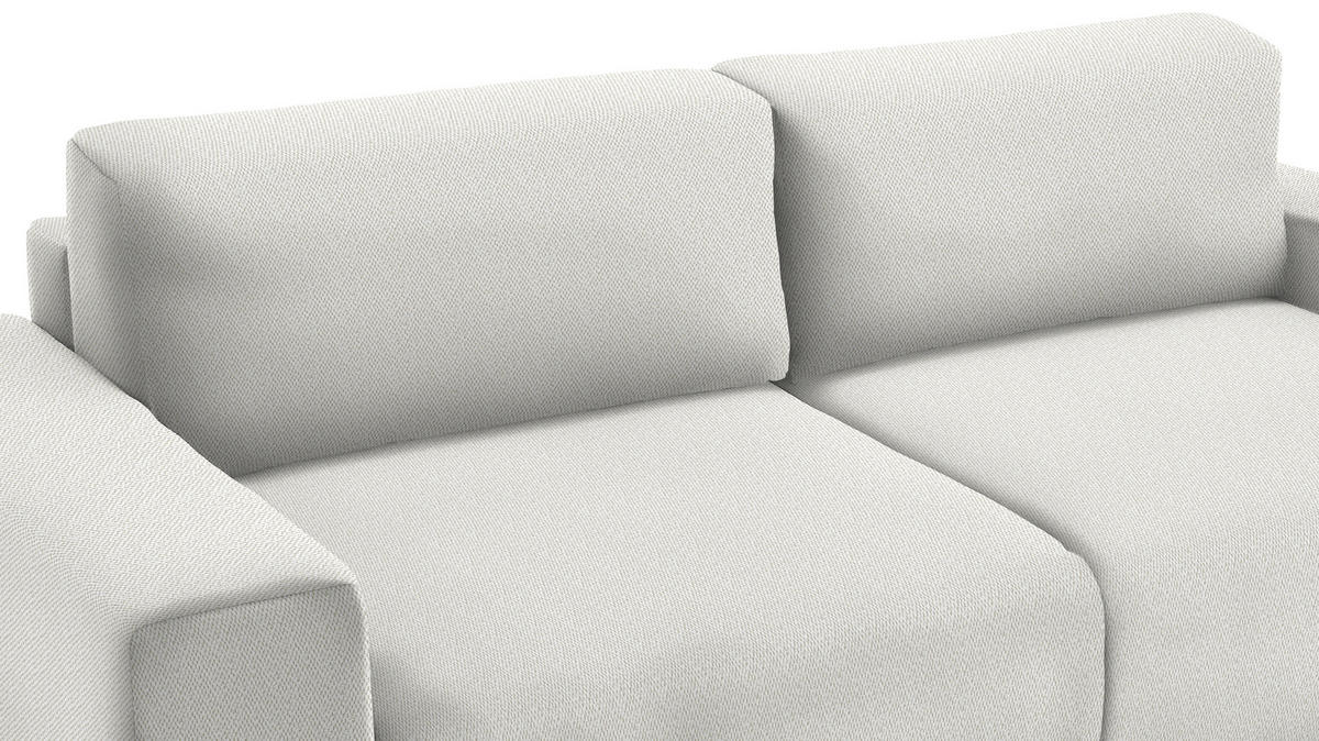 SCHLAFSOFA in Flachgewebe Beige  - Beige/Buchefarben, Konventionell, Holz/Kunststoff (255/86/123cm) - Livetastic