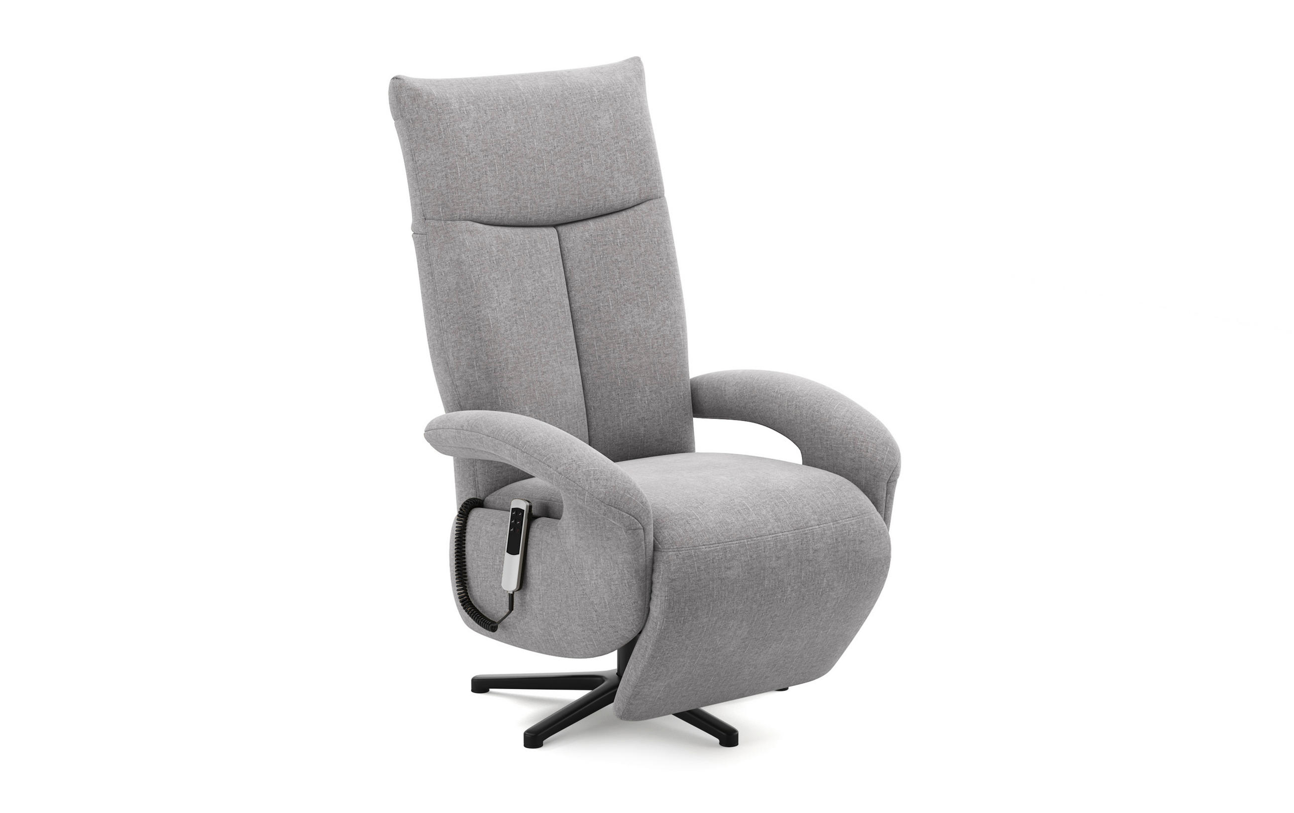 SESSEL in Flachgewebe Hellgrau  - Hellgrau/Schwarz, KONVENTIONELL, Textil/Metall (74/112/82cm) - Sit & More