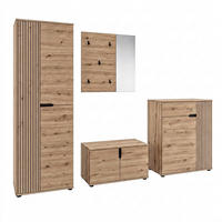 GARDEROBE 4-teilig  in 255/191/37 cm  - Eiche Artisan, Design, Holzwerkstoff (255/191/37cm) - MID.YOU