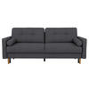SCHLAFSOFA in Dunkelgrau  - Dunkelgrau/Buchefarben, Design, Holz/Textil (222/93/99cm) - MID.YOU