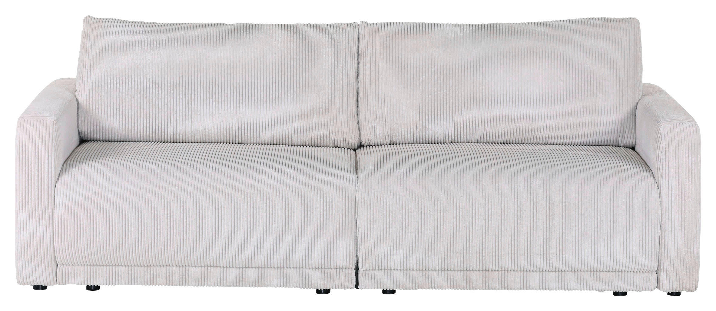 2,5-SITZER in Cord Beige  - Beige/Schwarz, Design, Kunststoff/Textil (240/70/125cm) - Xora