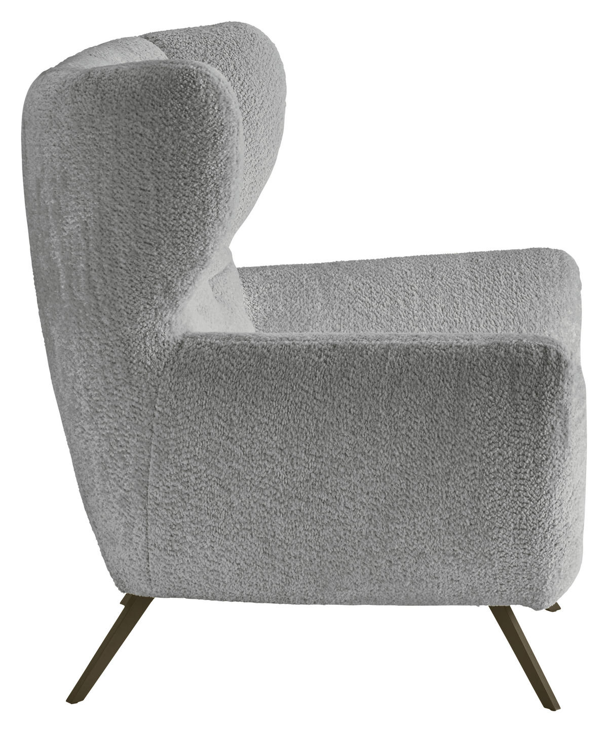 CHESTERFIELD-SESSEL Chenille Grau  - Schwarz/Grau, MODERN, Textil/Metall (100/94/95cm) - Pure Home Lifestyle