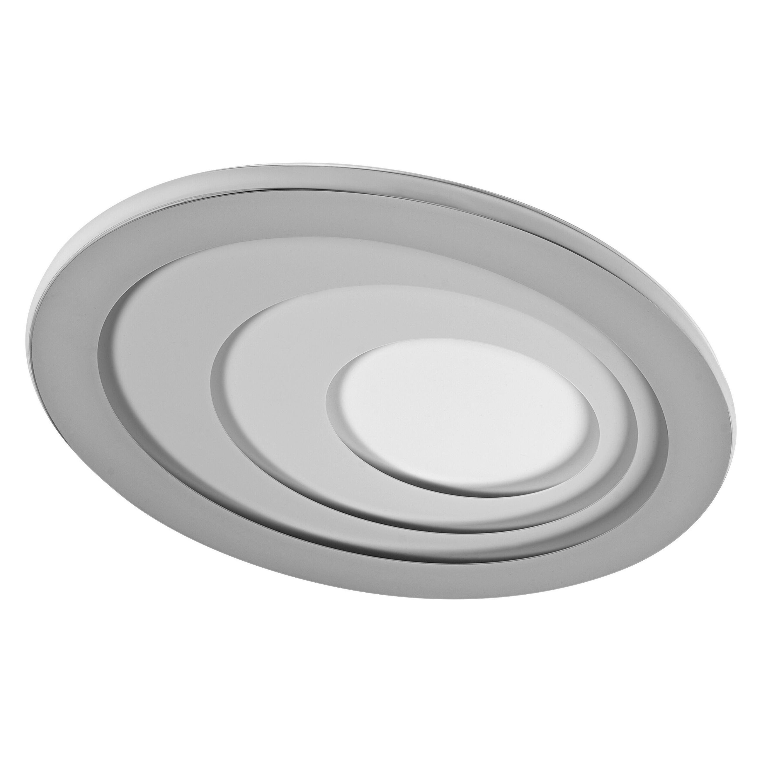 LED-DECKENLEUCHTE Orbis Spiral 38,5/48,5/5,6 cm   - Grau, Design, Kunststoff/Metall (38,5/48,5/5,6cm) - Osram