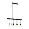 HÄNGELEUCHTE 100/10/110 cm    - Schwarz, Design, Holz/Metall (100/10/110cm) - Eglo