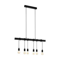 HÄNGELEUCHTE 100/10/110 cm  - Schwarz, Design, Holz/Metall (100/10/110cm)
